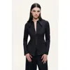 Nocturne Zip-front Tailored Jacket In Blue