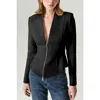 Nocturne Zippered Blouse In Black