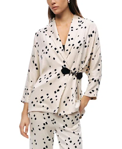 NOCTURNE NOCTURNEPRINTED WRAP JACKET