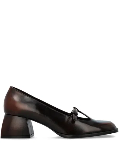 Nodaleto 55mm Buckle-detail Pumps In Brown
