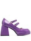 Nodaleto Leather Sandals In Violett
