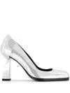Nodaleto Angel N 90mm Leather Pumps In Silber