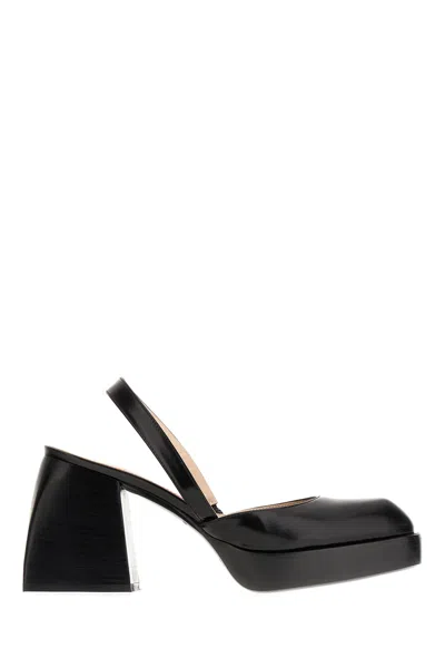 NODALETO BLACK LEATHER BULLA JONES PUMPS