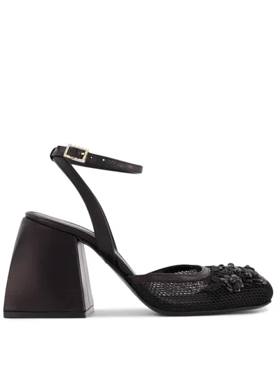 Nodaleto Bulla Camille 90mm Embellished Pumps In Black Nappa