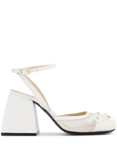 Nodaleto Bulla Camille 90mm Embellished Pumps In White
