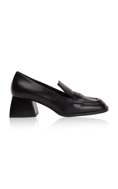 Nodaleto Bulla Cara Leather Loafer Pumps In Black