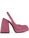 Nodaleto Bulla Jill Glitter Slingback Pumps In Pink