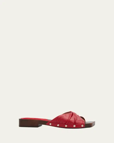 Nodaleto Bulla Mellow Leather Clogs In Red