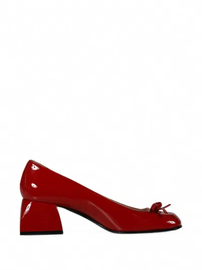 Nodaleto Bulla Node Square-toe Pumps In Red