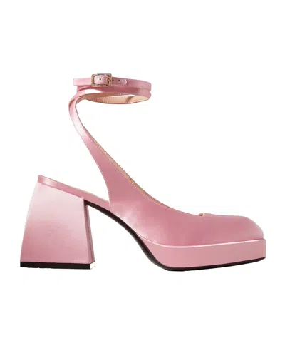 Nodaleto Embellished Satin Platform Pumps In Multi