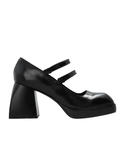 NODALETO NODALETO DOUBLE STRAP BLOCK HEEL PUMPS