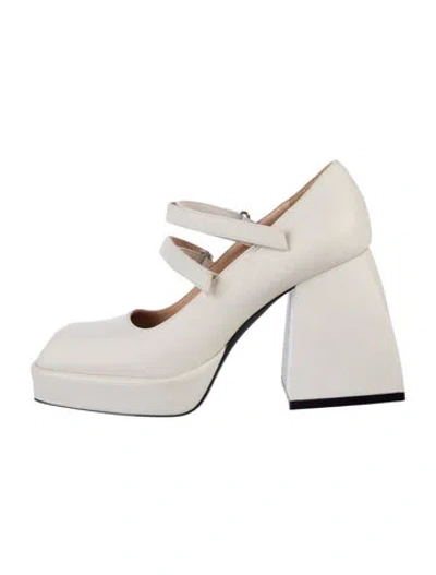 Pre-owned Nodaleto Leather Mules In Neutral