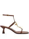 Nodaleto Leather Sandals In Brown