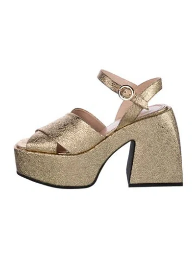 Pre-owned Nodaleto Leather Sandals In Gold