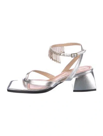 Pre-owned Nodaleto Leather Sandals In Silver