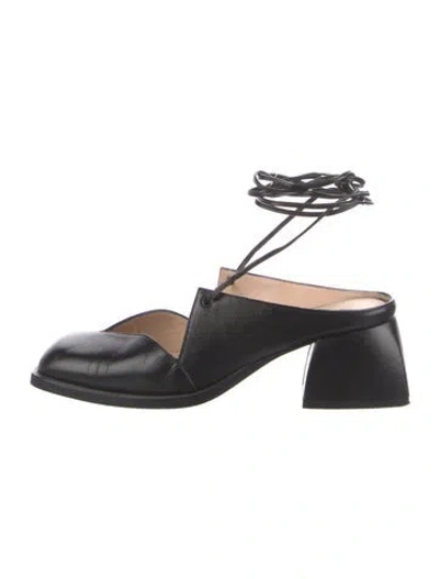 Pre-owned Nodaleto Leather Slingback Pumps In Black