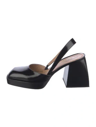 Pre-owned Nodaleto Leather Slingback Pumps In Black