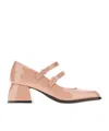 Nodaleto Antiqued Pink Leather Bulla Bacara Pumps In Nude