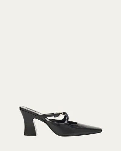 Nodaleto Nodstalgia Grace Leather Mule Pumps In Black