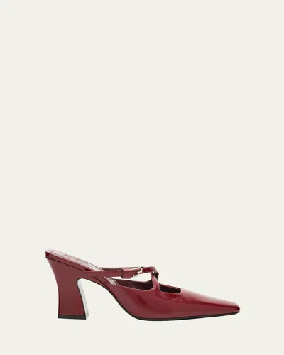 Nodaleto Nodstalgia Grace Patent Leather Mule Pumps In Animal Print
