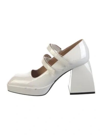 Pre-owned Nodaleto Patent Leather Pumps In White