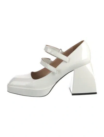 Pre-owned Nodaleto Patent Leather Pumps In White
