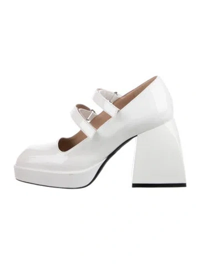 Pre-owned Nodaleto Patent Leather Pumps In White
