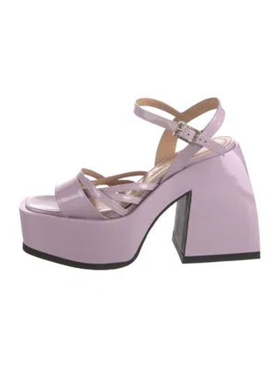 Pre-owned Nodaleto Patent Leather Sandals In Purple
