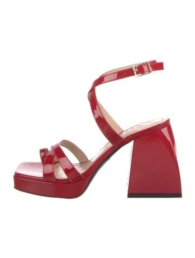 Pre-owned Nodaleto Patent Leather Sandals In Red