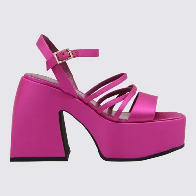 Nodaleto Pink Satin Bulla Chibi Sandals In Multi