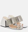 Nodaleto Preston Embellished Leather Sandals In Silver Metallic Nappa