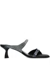 Nodaleto Rhinestone-embellished Sandals In Black