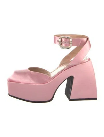 Pre-owned Nodaleto Satin Pumps In Pink