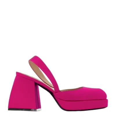Nodaleto Square Toe High Heels In Pink