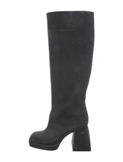 Pre-owned Nodaleto Suede Boots In Black