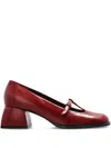 Nodaleto T-bar Block-heel Pumps In Burgundy