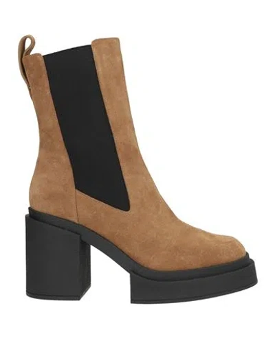 Nodaleto Woman Ankle Boots Camel Size 9 Calfskin In Beige