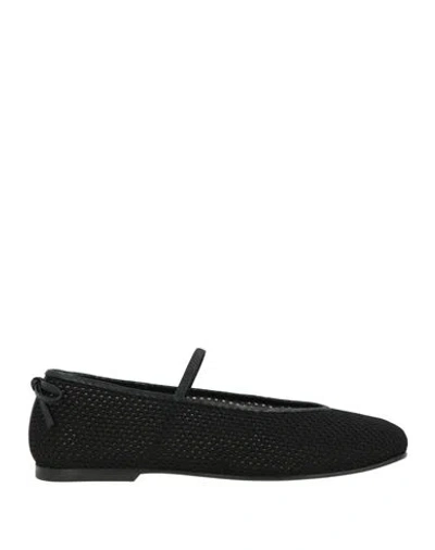 Nodaleto Woman Ballet Flats Black Size 8 Textile Fibers, Leather