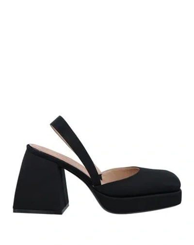 Nodaleto Woman Pumps Black Size 8 Textile Fibers