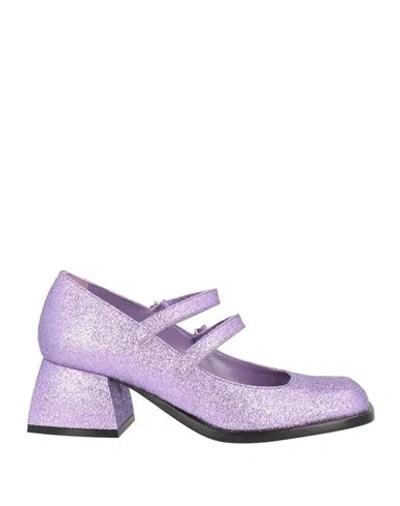 Nodaleto Woman Pumps Light Purple Size 8 Textile Fibers
