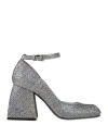 Nodaleto Square-toe Block-heel Pumps In Silver