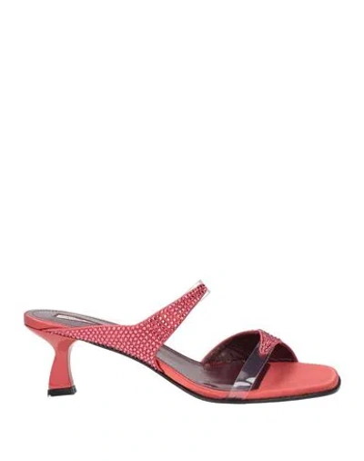 Nodaleto Woman Sandals Antique Rose Size 8 Pvc - Polyvinyl Chloride, Textile Fibers In Pink