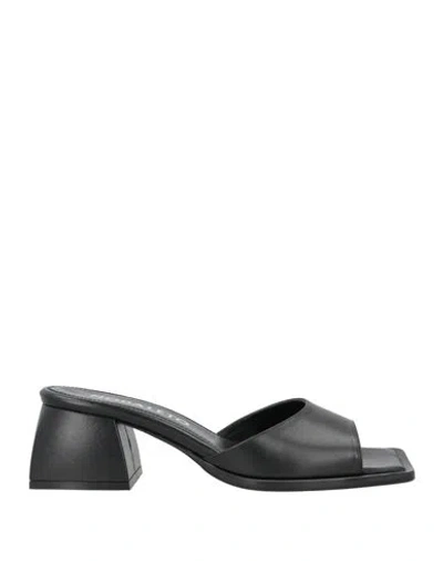 Nodaleto Woman Sandals Black Size 11 Leather