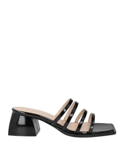 Nodaleto Woman Sandals Black Size 8 Calfskin