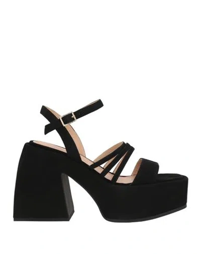 Nodaleto Woman Sandals Black Size 8 Leather In Multi
