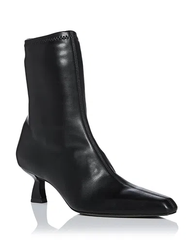 Nodaleto Women's Stretch Faux Leather Ankle Boots In Black