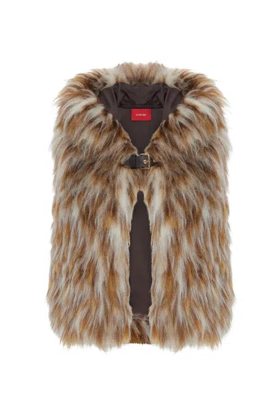 No'design Women's Brown Dusk Hooded Vest