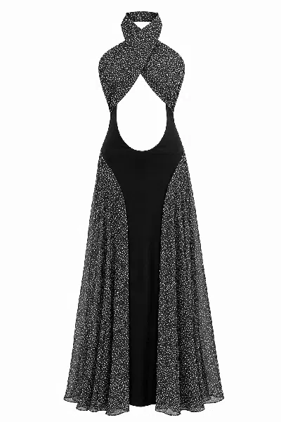 No'design Women's Elara Maxi Black Dress