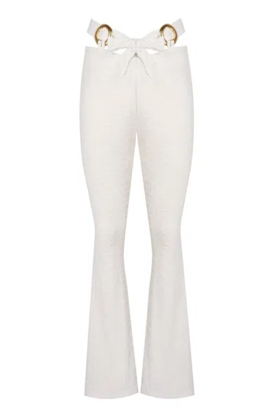 No'design Women's Empress Flared White Pants