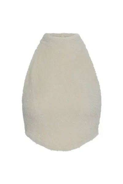 No'design Women's Neutrals Halo Open-back Blouse